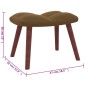 vidaXL Sillón de relax con taburete terciopelo marrón vidaXL Sillón de relax con taburete terciopelo marrón