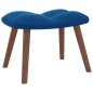 vidaXL Sillón de relax con taburete terciopelo azul vidaXL Sillón de relax con taburete terciopelo azul