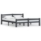 vidaXL Estructura de cama madera maciza pino gris oscuro 160x200 cm vidaXL Estructura de cama madera maciza pino gris oscuro 160x200 cm