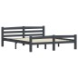 vidaXL Estructura de cama madera maciza pino gris oscuro 160x200 cm vidaXL Estructura de cama madera maciza pino gris oscuro 160x200 cm