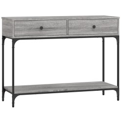 vidaXL Mesa consola madera de ingeniería gris Sonoma 100x34,5x75 cm