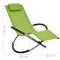 vidaXL Tumbona para niños acero verde vidaXL Tumbona para niños acero verde