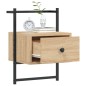 vidaXL Mesitas de noche de pared 2 uds roble Sonoma 35x30x51 cm vidaXL Mesitas de noche de pared 2 uds roble Sonoma 35x30x51 cm