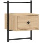 vidaXL Mesitas de noche de pared 2 uds roble Sonoma 35x30x51 cm vidaXL Mesitas de noche de pared 2 uds roble Sonoma 35x30x51 cm