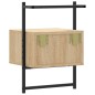 vidaXL Mesitas de noche de pared 2 uds roble Sonoma 35x30x51 cm vidaXL Mesitas de noche de pared 2 uds roble Sonoma 35x30x51 cm