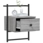 vidaXL Mesitas de noche de pared 2 unidades gris Sonoma 35x30x51 cm vidaXL Mesitas de noche de pared 2 unidades gris Sonoma 35x30x51 cm