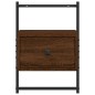 vidaXL Mesitas de noche de pared 2 unidades marrón roble 35x30x51 cm