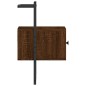vidaXL Mesitas de noche de pared 2 unidades marrón roble 35x30x51 cm