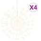 vidaXL Luces de Navidad de estrellas 4 uds 140 LED blanco cálido 17 cm vidaXL Luces de Navidad de estrellas 4 uds 140 LED blanco cálido 17 cm