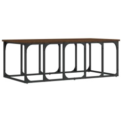 vidaXL Mesa de centro madera de ingeniería marrón roble 100x50x35,5 cm