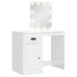 vidaXL Tocador con luces LED blanco brillante 90x42x132,5 cm vidaXL Tocador con luces LED blanco brillante 90x42x132,5 cm