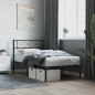 vidaXL Estructura de cama con cabecero metal negro 100x190 cm vidaXL Estructura de cama con cabecero metal negro 100x190 cm