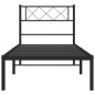 vidaXL Estructura de cama con cabecero metal negro 100x190 cm vidaXL Estructura de cama con cabecero metal negro 100x190 cm