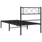 vidaXL Estructura de cama con cabecero metal negro 100x190 cm vidaXL Estructura de cama con cabecero metal negro 100x190 cm