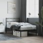 vidaXL Estructura de cama con cabecero metal negro 107x203 cm vidaXL Estructura de cama con cabecero metal negro 107x203 cm