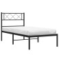 vidaXL Estructura de cama con cabecero metal negro 107x203 cm vidaXL Estructura de cama con cabecero metal negro 107x203 cm