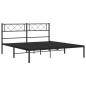 vidaXL Estructura de cama con cabecero metal negro 140x200 cm vidaXL Estructura de cama con cabecero metal negro 140x200 cm