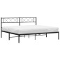 vidaXL Estructura de cama con cabecero metal negro 200x200 cm vidaXL Estructura de cama con cabecero metal negro 200x200 cm