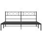 vidaXL Estructura de cama con cabecero metal negro 200x200 cm vidaXL Estructura de cama con cabecero metal negro 200x200 cm