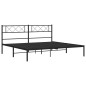 vidaXL Estructura de cama con cabecero metal negro 200x200 cm vidaXL Estructura de cama con cabecero metal negro 200x200 cm