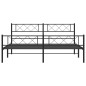 vidaXL Estructura de cama cabecero y pie de cama metal negro 180x200cm vidaXL Estructura de cama cabecero y pie de cama metal negro 180x200cm