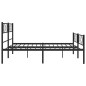 vidaXL Estructura de cama cabecero y pie de cama metal negro 180x200cm vidaXL Estructura de cama cabecero y pie de cama metal negro 180x200cm