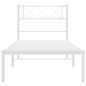 vidaXL Estructura de cama de metal con cabecero blanco 100x190 cm