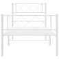 vidaXL Estructura cama metal con cabecero y pie cama blanca 90x190 cm vidaXL Estructura cama metal con cabecero y pie cama blanca 90x190 cm