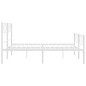 vidaXL Estructura cama metal con cabecero y estribo blanco 120x190 cm vidaXL Estructura cama metal con cabecero y estribo blanco 120x190 cm