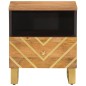 vidaXL Mesitas de noche 2 uds madera maciza de mango marrón y negro vidaXL Mesitas de noche 2 uds madera maciza de mango marrón y negro