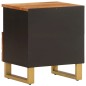 vidaXL Mesitas de noche 2 uds madera maciza de mango marrón y negro vidaXL Mesitas de noche 2 uds madera maciza de mango marrón y negro
