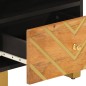 vidaXL Mesitas de noche 2 uds madera maciza de mango marrón y negro vidaXL Mesitas de noche 2 uds madera maciza de mango marrón y negro