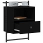 vidaXL Mesita de noche de pared madera de ingeniería negra 40x30x61 cm vidaXL Mesita de noche de pared madera de ingeniería negra 40x30x61 cm