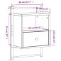 vidaXL Mesita de noche de pared madera de ingeniería negra 40x30x61 cm vidaXL Mesita de noche de pared madera de ingeniería negra 40x30x61 cm