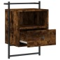 vidaXL Mesitas de noche de pared 2 unidades roble Sonoma 40x30x61 cm
