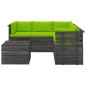 vidaXL Muebles de palets para jardín 6 pzas cojines madera maciza pino vidaXL Muebles de palets para jardín 6 pzas cojines madera maciza pino
