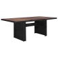 idaXL Juego de comedor de jardín 7 piezas ratán sintético negro idaXL Juego de comedor de jardín 7 piezas ratán sintético negro