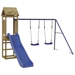 vidaXL Parque infantil de exterior madera de pino impregnada