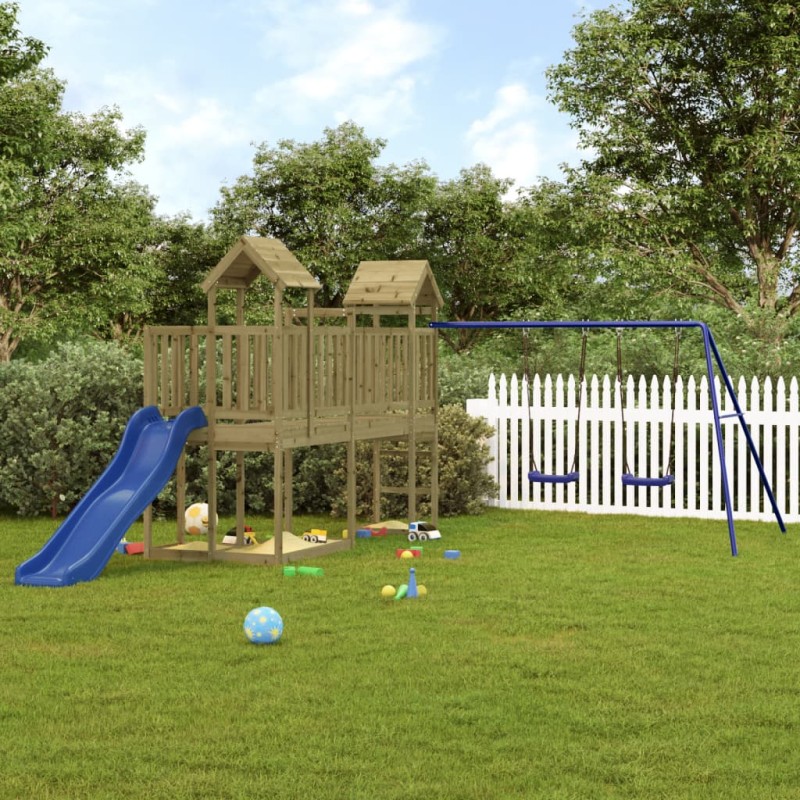 vidaXL Parque infantil de exterior madera de pino impregnada vidaXL Parque infantil de exterior madera de pino impregnada