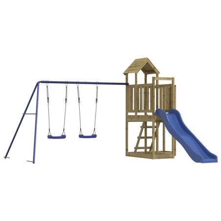 vidaXL Parque infantil de exterior madera de pino impregnada