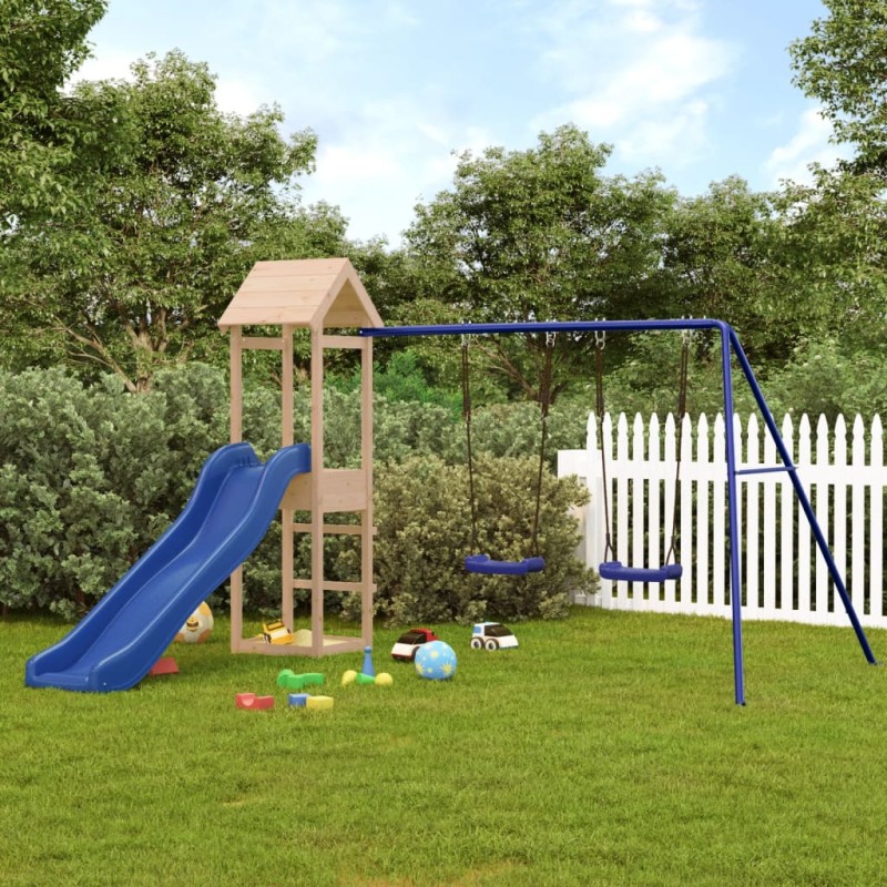 vidaXL Parque infantil de exterior madera maciza de pino vidaXL Parque infantil de exterior madera maciza de pino
