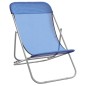 vidaXL Sillas de playa plegables 2 uds textilene acero recubierto azul vidaXL Sillas de playa plegables 2 uds textilene acero recubierto azul