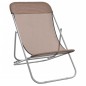 vidaXL Silla de playa plegable 2 uds acero recubierto textilene marrón vidaXL Silla de playa plegable 2 uds acero recubierto textilene marrón