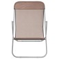 vidaXL Silla de playa plegable 2 uds acero recubierto textilene marrón vidaXL Silla de playa plegable 2 uds acero recubierto textilene marrón