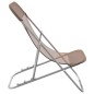 vidaXL Silla de playa plegable 2 uds acero recubierto textilene marrón vidaXL Silla de playa plegable 2 uds acero recubierto textilene marrón