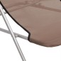 vidaXL Silla de playa plegable 2 uds acero recubierto textilene marrón vidaXL Silla de playa plegable 2 uds acero recubierto textilene marrón