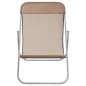 vidaXL Silla de playa plegable 2 uds acero recubierto textilene taupe vidaXL Silla de playa plegable 2 uds acero recubierto textilene taupe