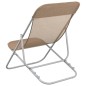 vidaXL Silla de playa plegable 2 uds acero recubierto textilene taupe vidaXL Silla de playa plegable 2 uds acero recubierto textilene taupe
