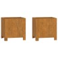 vidaXL Jardineras con patas 2 uds acero corten oxidado 32x30x33 cm vidaXL Jardineras con patas 2 uds acero corten oxidado 32x30x33 cm