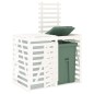 vidaXL Extensión para cobertizo de cubos de basura madera pino blanco vidaXL Extensión para cobertizo de cubos de basura madera pino blanco